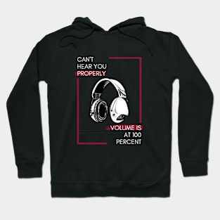 Volume is at 100 headphones Hoodie